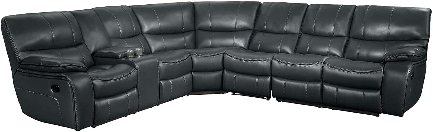Top 12 Sectional Sofas With Recliners, Leather Sectional Recliner Sofa With Cup Holders