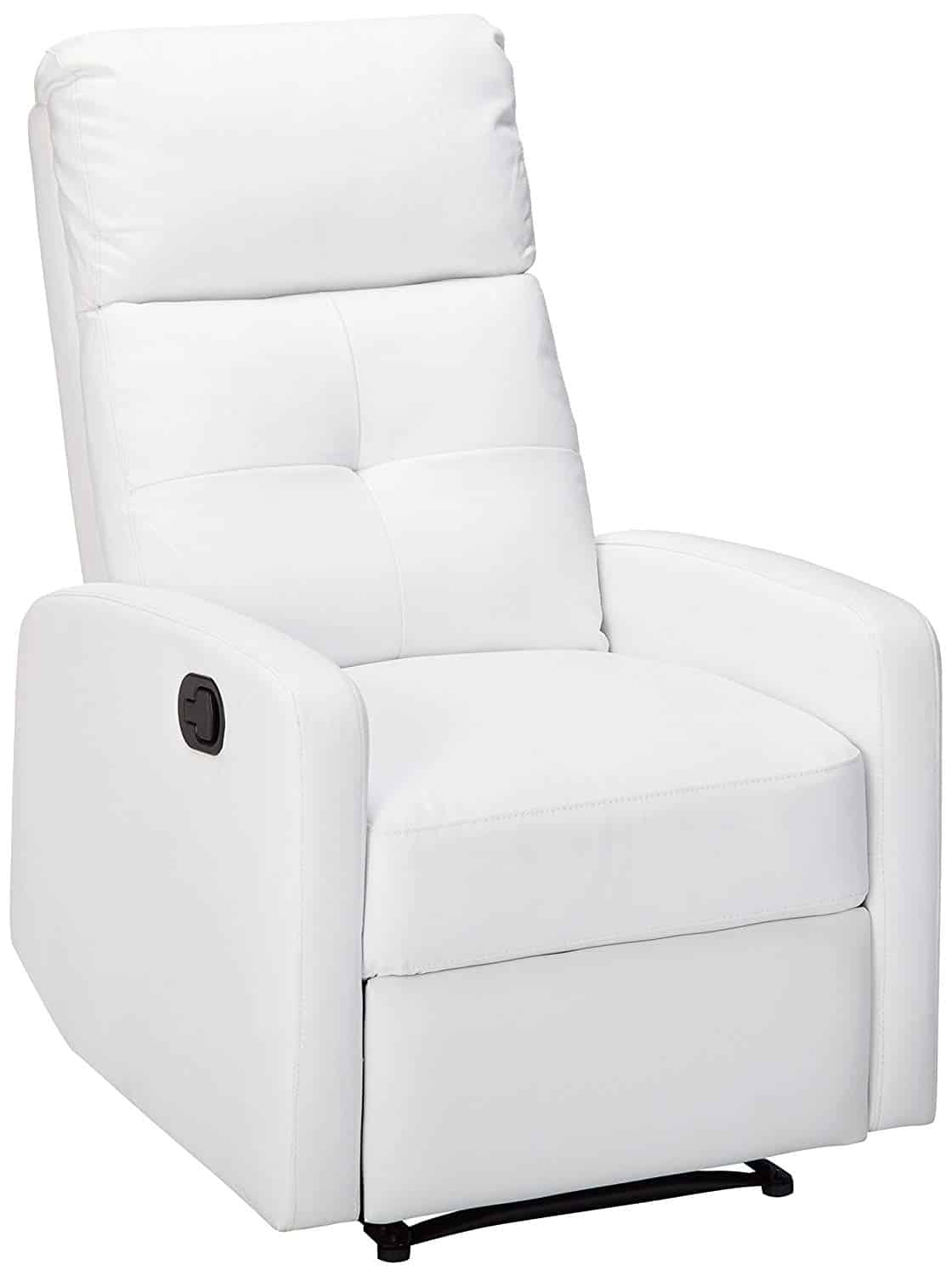 Javier Contemporary White Bonded Leather Power Recliner Chair