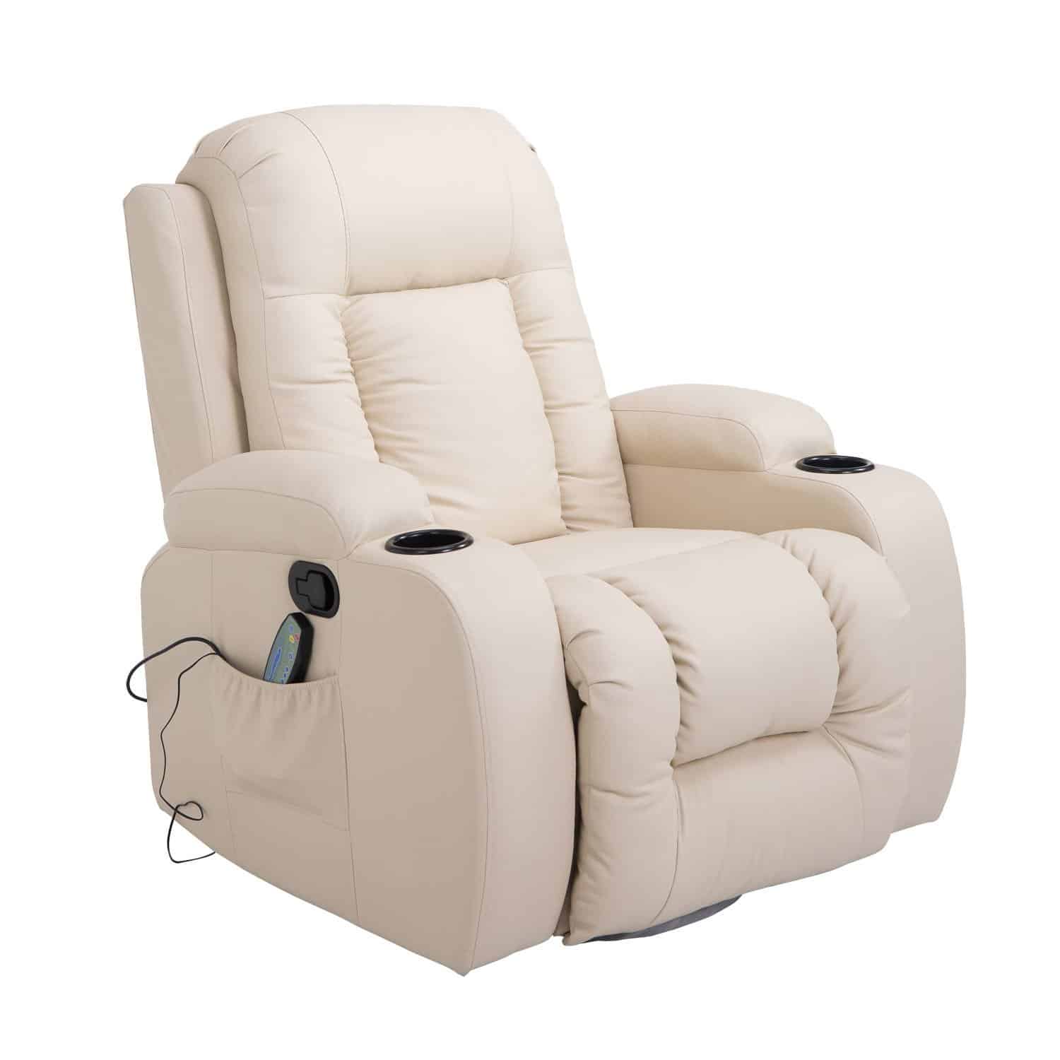 Recliner chair with heat and massage